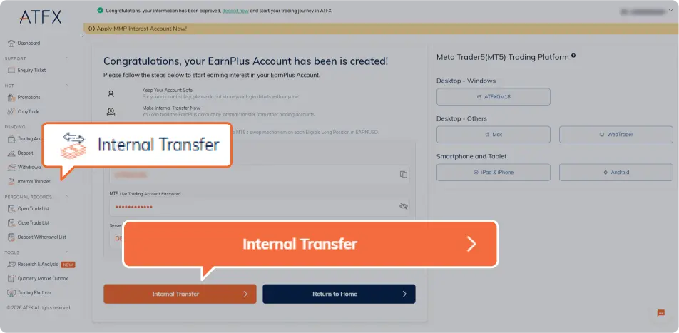 Step 3 - Internal Transfer